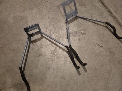 Pair of Wall Mount Kayak / SUP, Bike Storage Racks - Steel Hangers with Padded Arms