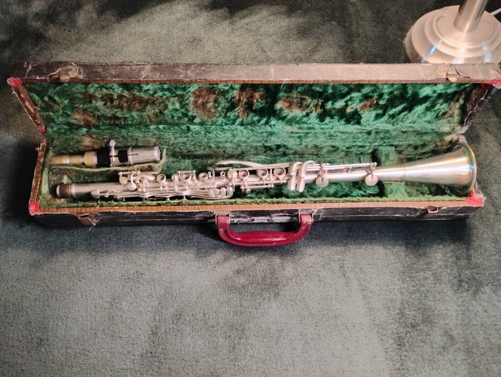 vintage metal clarinet