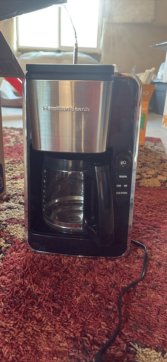 Hamilton Beach 12-Cup Programmable Coffee Maker Stainless Steel Black
