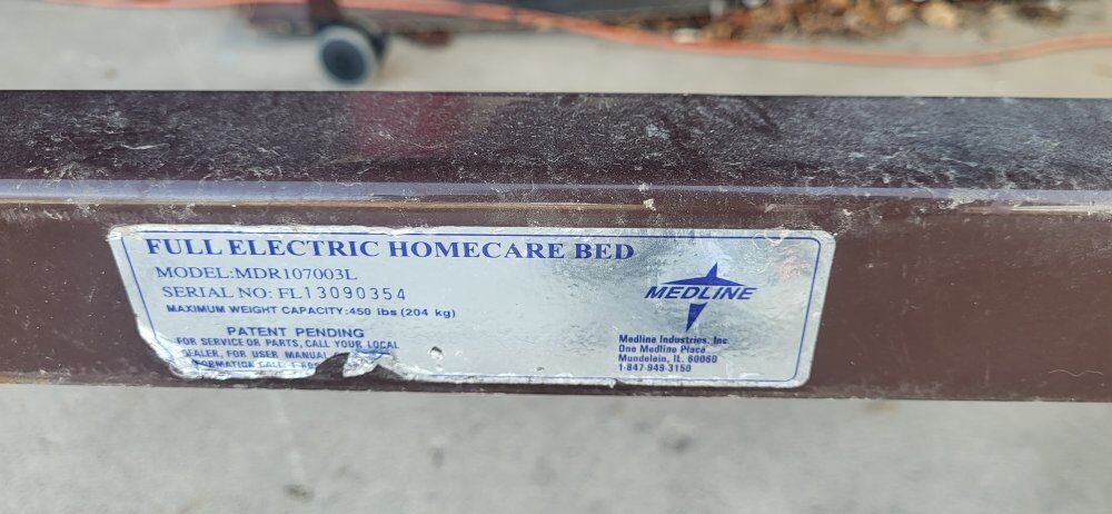 Medline home care bed used