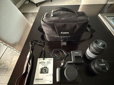 Canon EOS Rebel T6 1300D DSLR Camera Kit with EF-S 18-55mm & EF 75-300mm Lenses, Bag, Charger
