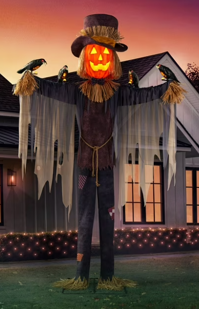 8' Pre-Lit Animated Scarecrow