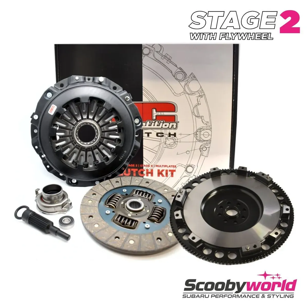 Competition Clutch Stage 2 Clutch Kit with Flywheel for Subaru WRX 2006-2014 & 2005-2009 Legacy GT Comp Clutch 15026-2100