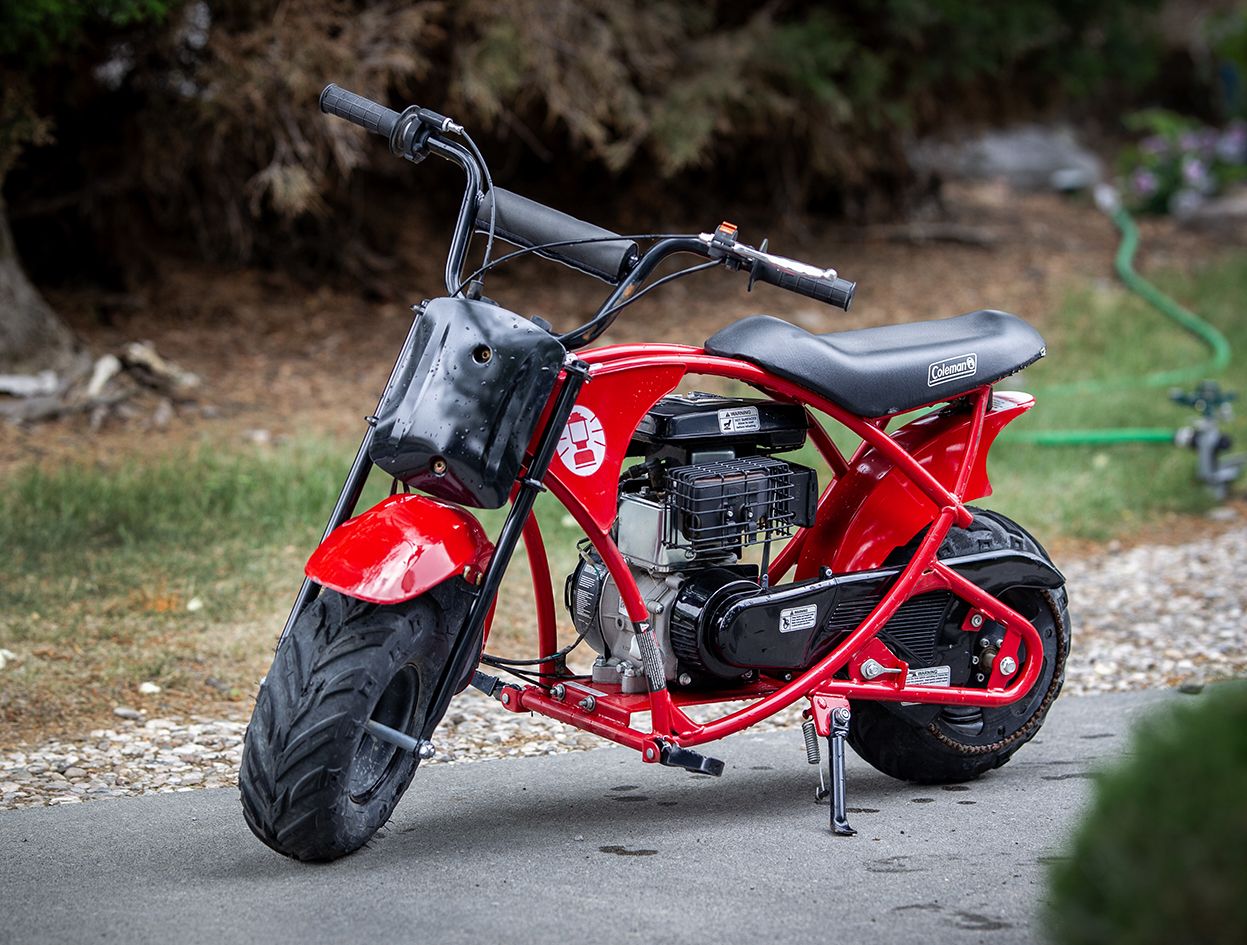 Coleman Powersports B100 Mini Bike - Red, 96cc Engine, Off-Road Ready, Excellent Condition