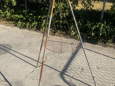 Camping Fire Pit Tripod Grill