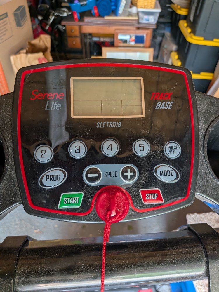 SereneLife SLFTRD18 Treadmill - Compact Folding Design, Track Base, Pulse/Calorie Monitor