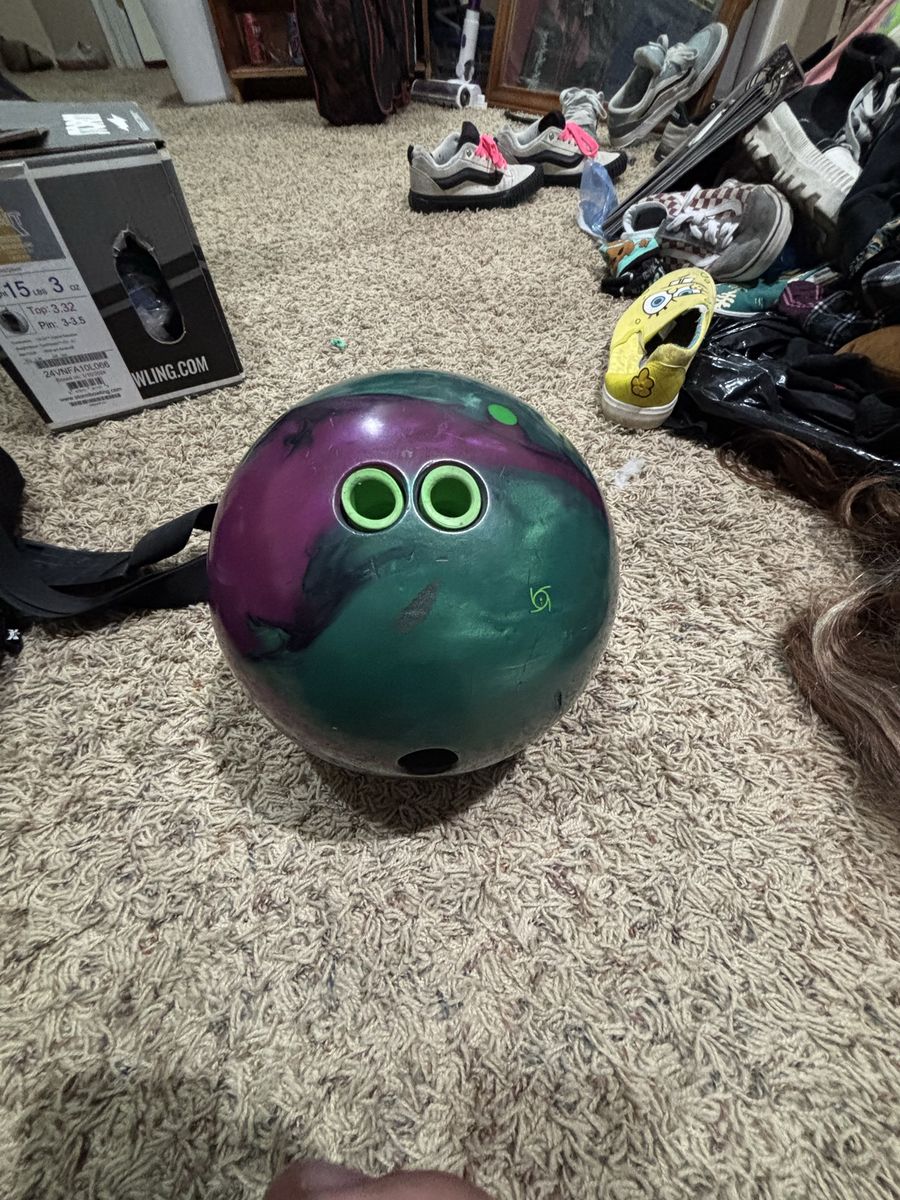 Storm phaze three 15 lb Bowling Ball - Purple & Teal Pearl Swirl