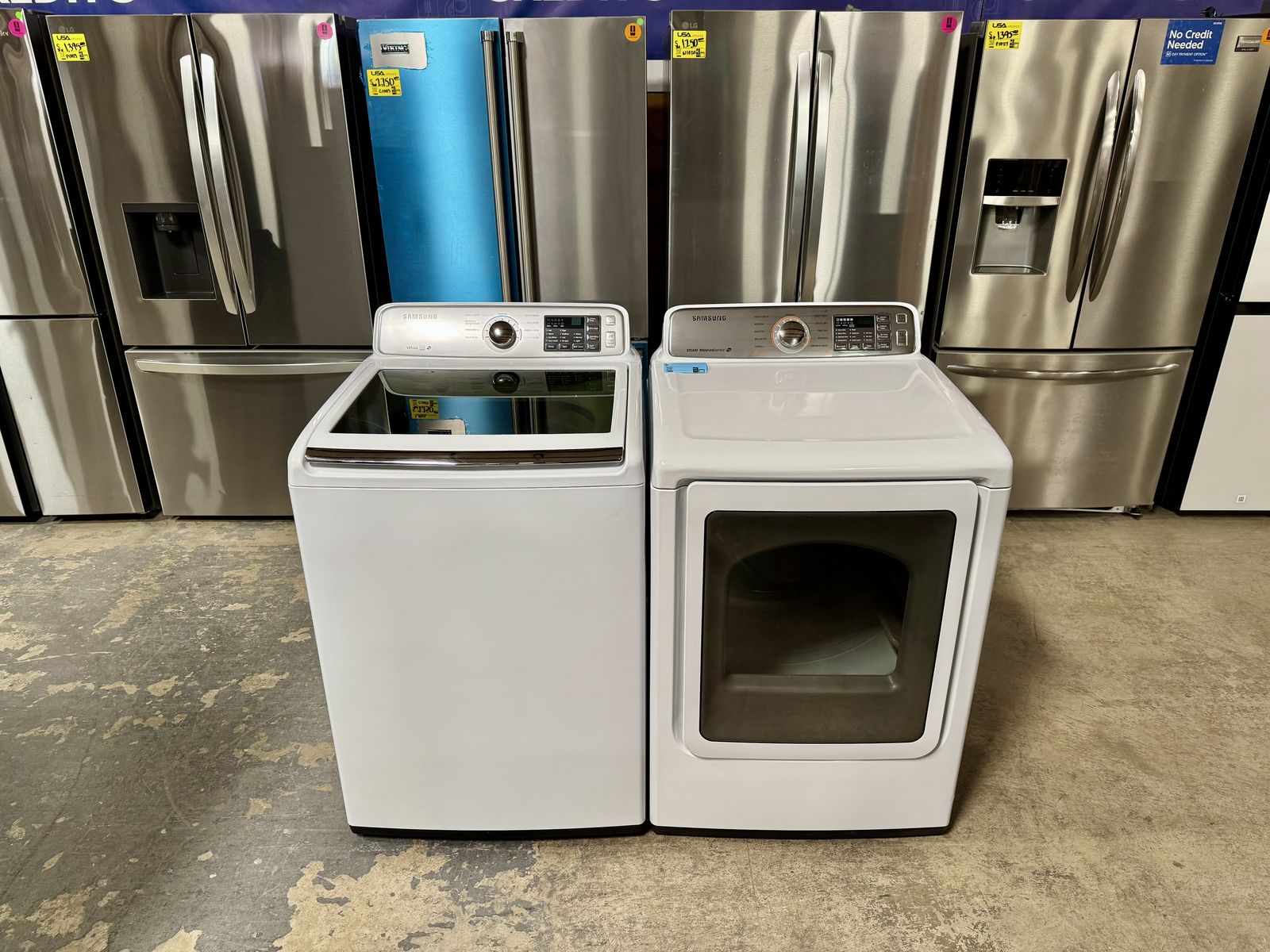 SAMSUNG WASHER AND DRYER SET WITH WARRANTY