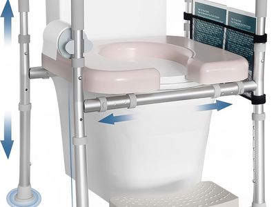 New Raised Toilet Seat with Handles, Toilet Seat Riser for Seniors with adjustable Height and Width