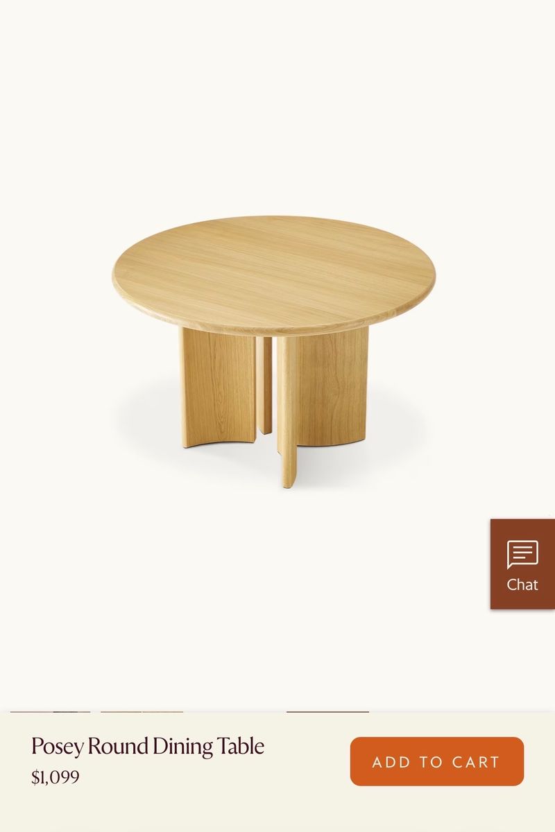 Castlery Posey Round Dining Table - 47.2" 