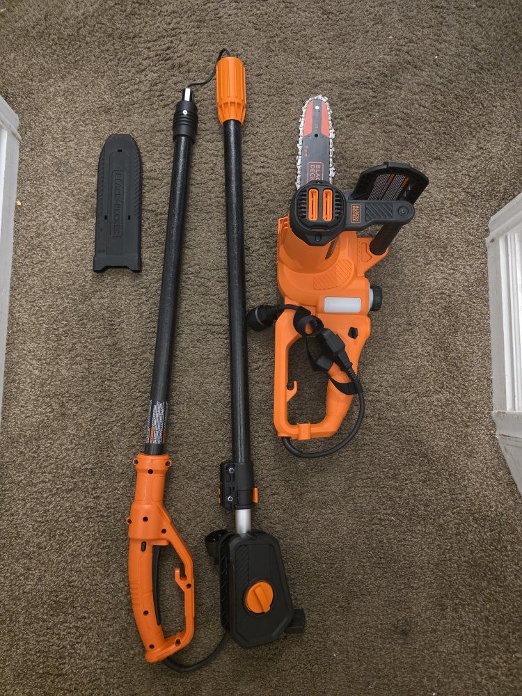 New BLACK+DECKER 10 in. 8 Amp Corded Electric Chainsaw with Pole Saw Attachment