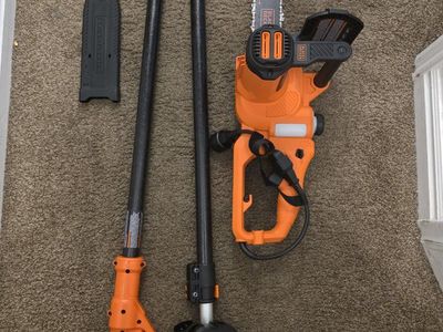 New BLACK+DECKER 10 in. 8 Amp Corded Electric Chainsaw with Pole Saw Attachment