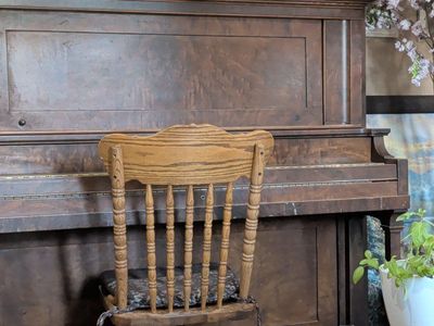 Antique Upright Piano - Decorative Piece