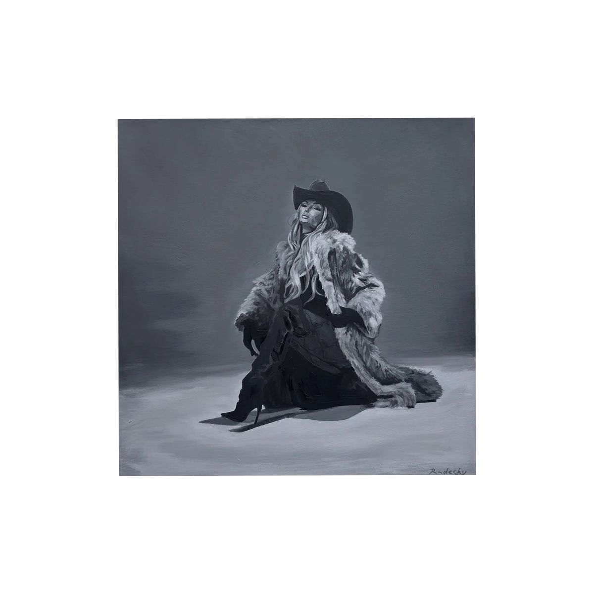 Cowgirl Oil Painting