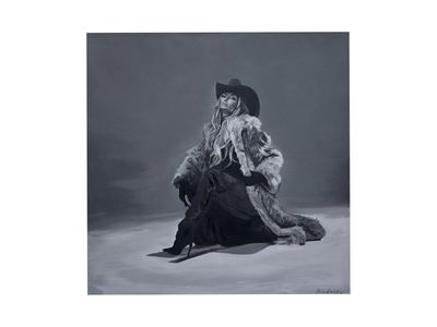 Cowgirl Oil Painting