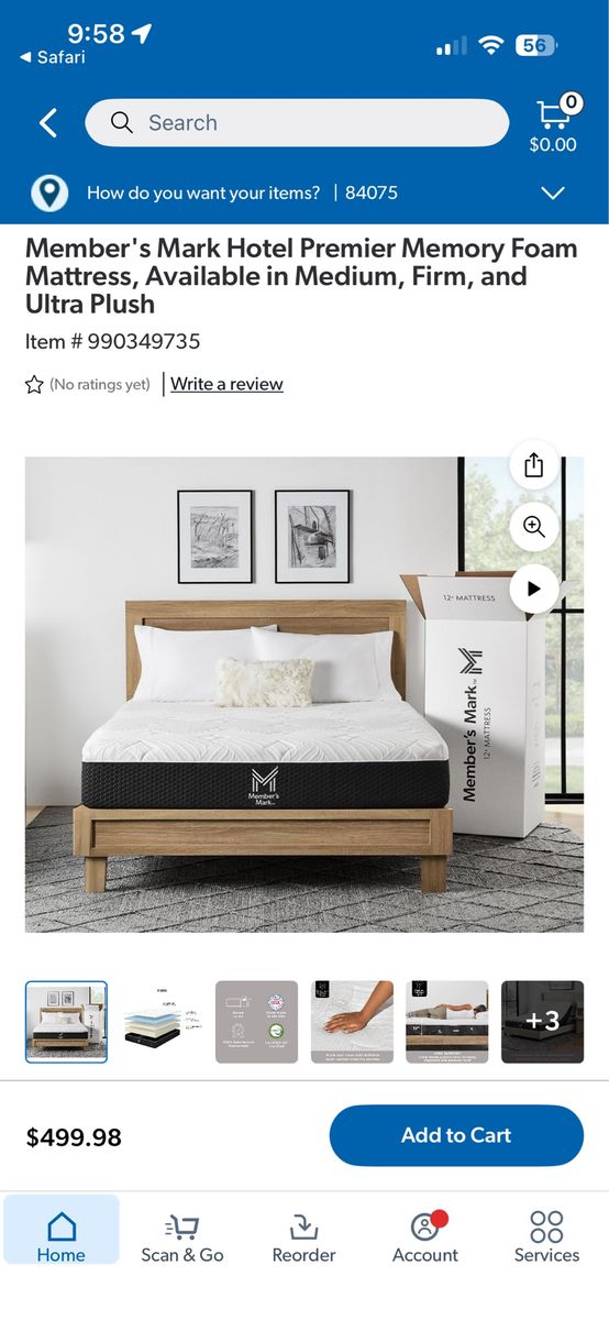 KING Members Mark Hotel Premier Memory Foam Mattress