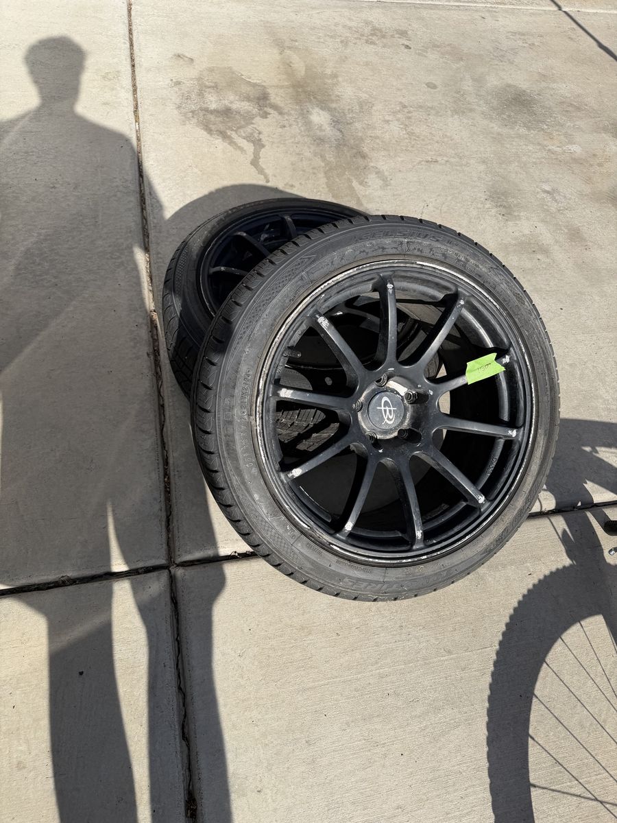 Two Toyo Celsius II 235/45R18 mounted. Almost new