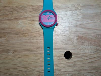 Neff Daily Stripe Teal and Pink Quartz Men's Watch