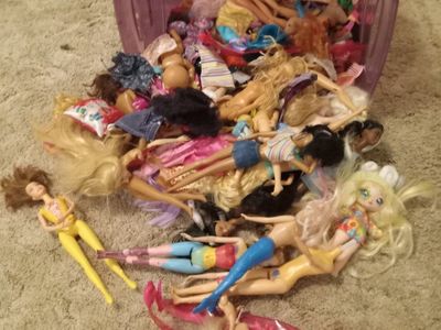 Box of barbies $66 obo