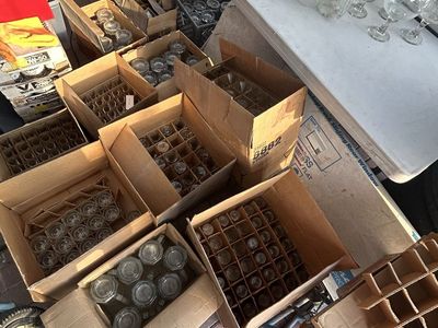 Big Lot of Vintage Various Libby Glasses; Wine, Martini, Water, Shot, Beer Steins, Pitchers, Salt Shakers & More
