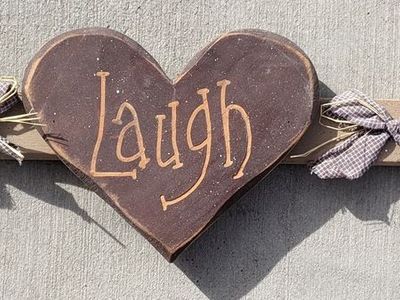 Farmhouse Wood "Live Laugh Love" Heart Wall Decor