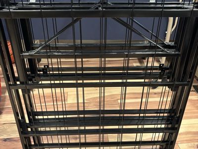 Black Metal Folding Bed Frame Platform Bases (2 Twin or 1 King)