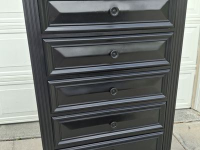extra extra tall all wood black dresser/beb