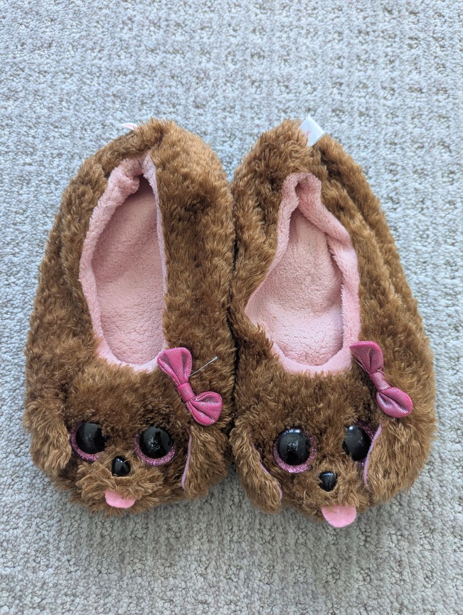 Ty Beanie Boo's Fashion Slipper Socks, Maddie dog, child's size L