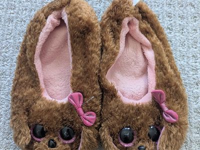 Ty Beanie Boo's Fashion Slipper Socks, Maddie dog, child's size L