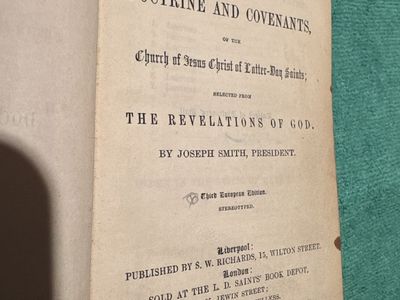 1852 year Book of Doctrine and Covenants - RARE old LDS