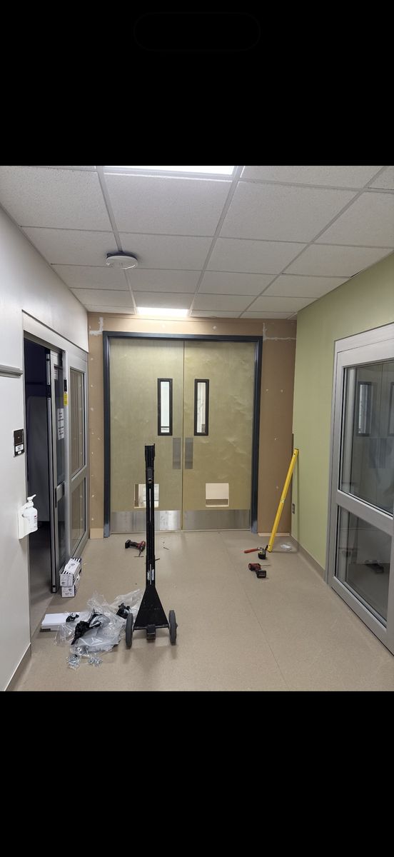 Commercial Double Metal Interior Doors with Frame and Windows 6’0 x 8’0 