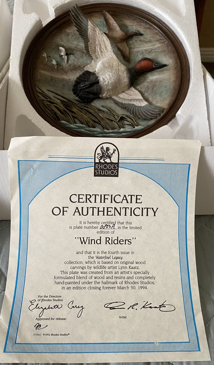 Rhodes Studio Waterfowl Legacy Collectable Plates