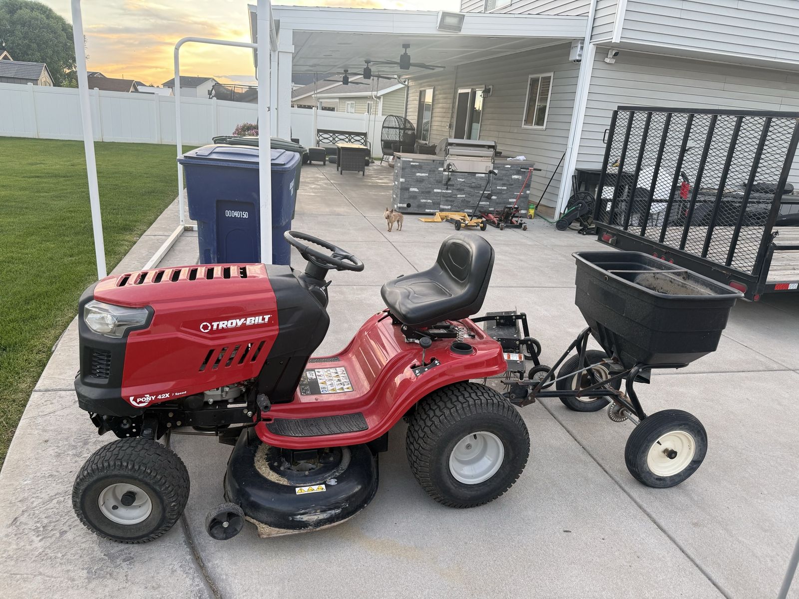 Troybilt Riding Lawnmower w/ Accessories
