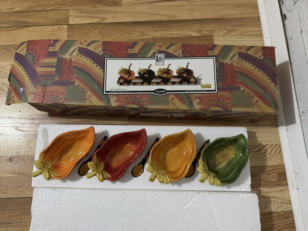 New Tabletops Lifestyles Flamenco 9 Pc