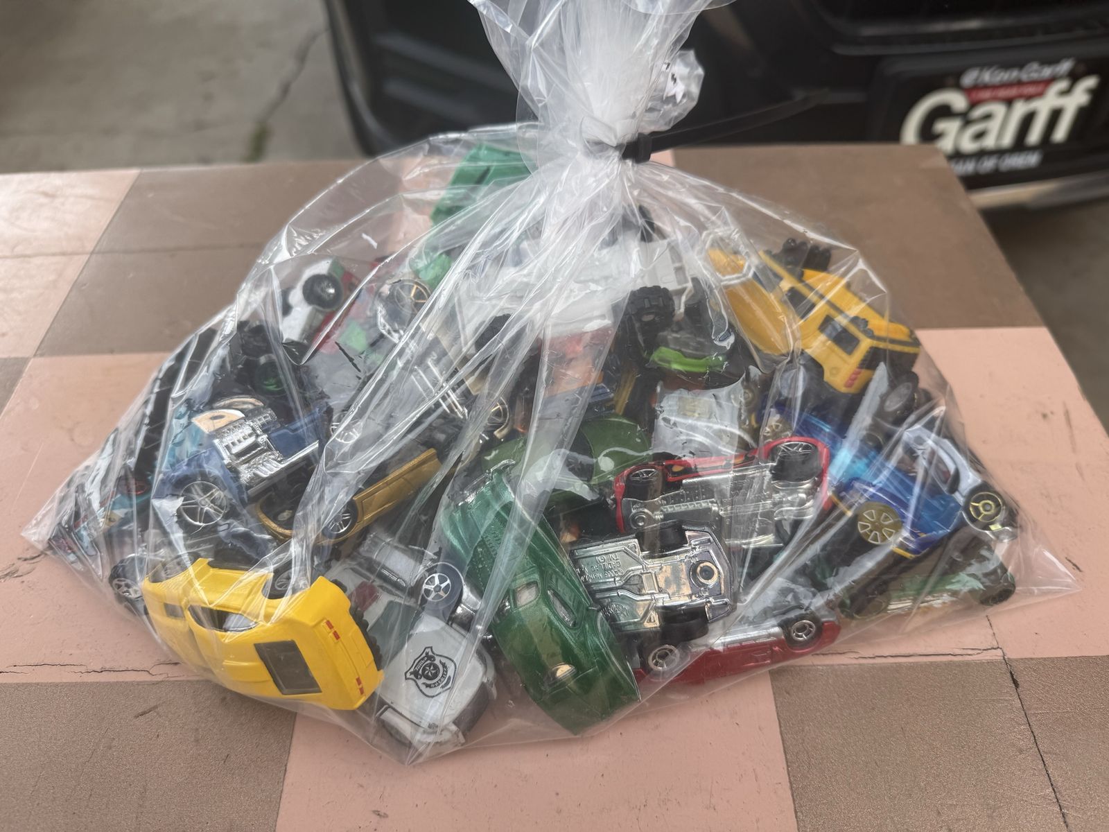 Bag of collectible toy cars