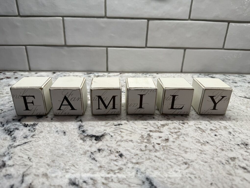 Decorative Blocks That Spell Family