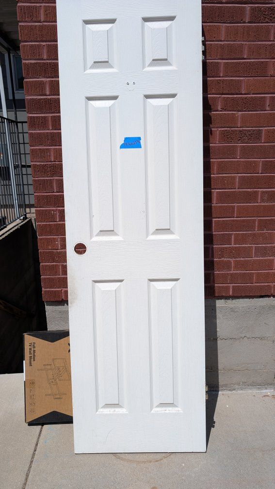 White 6-Panel Interior Door 78.25 x 23.75 inches - Ready for Installation