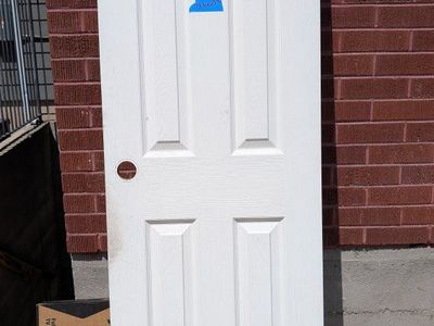 White 6-Panel Interior Door 78.25 x 23.75 inches - Ready for Installation