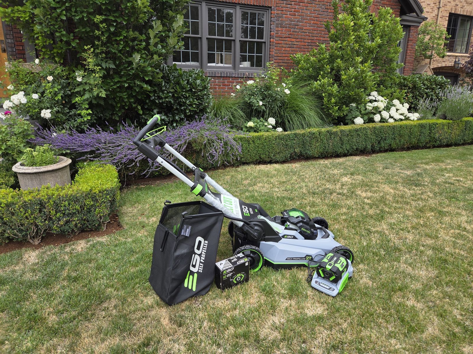 Brand New, Unused EGO Power+ 800 Series LM2135SP 21 in. 56 V Battery Self-Propelled Multi-Blade Lawn Mower Kit w/Extra Battery