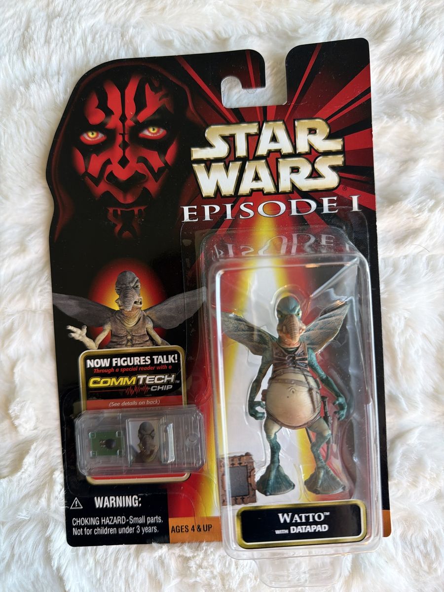 1998 Star Wars Episode I Watto w/ Datapad CommTech Chip Sealed Hasbro Action Figure