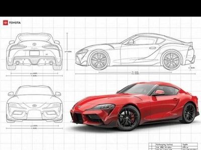 2020 Toyota GR Supra Launch Edition Blueprint Artwork Poster Print