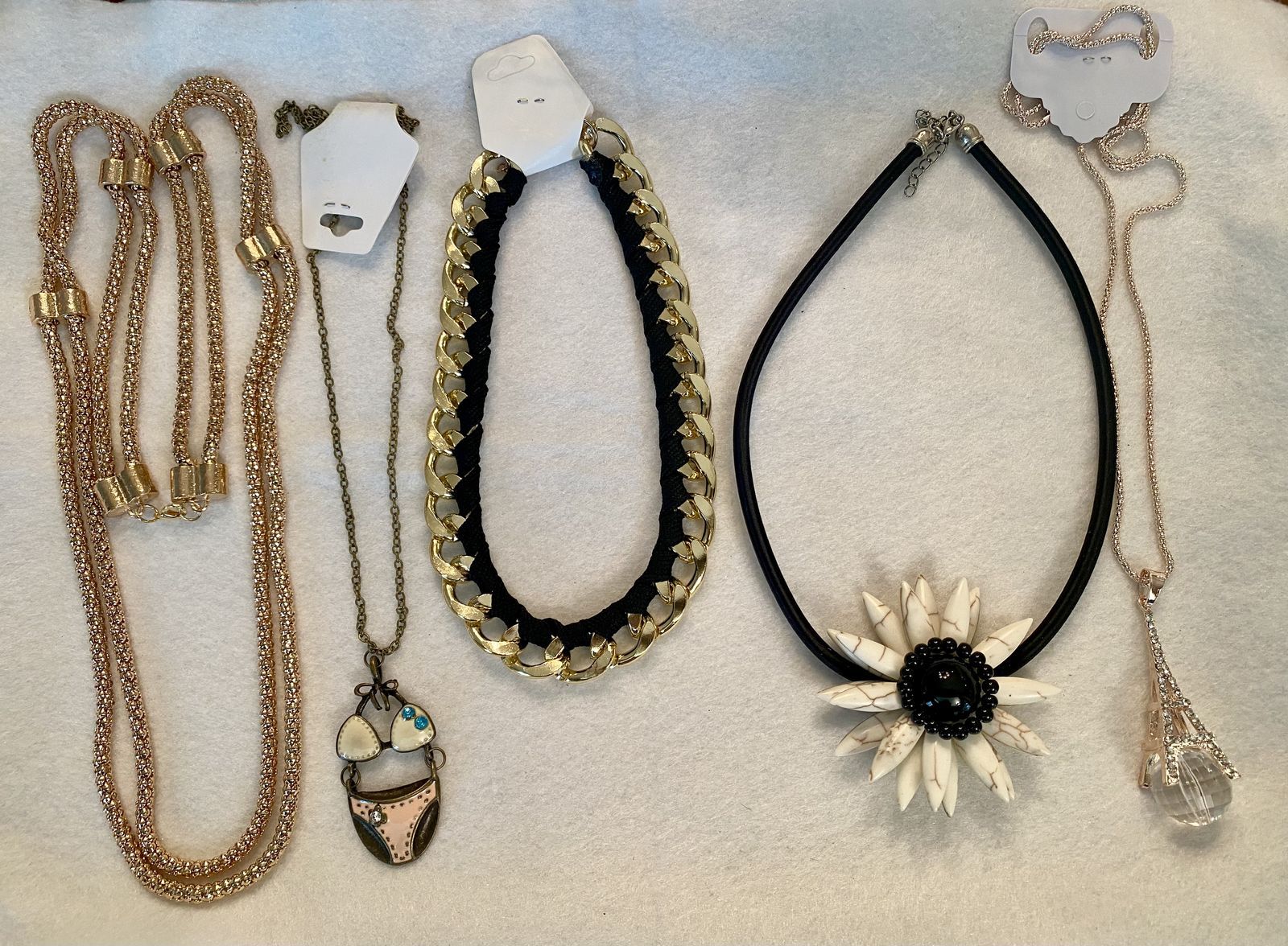 NEW! 5 Necklaces - Statement, Chain, & Pendant Styles, New w/Tags $10-$15