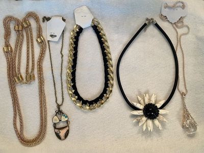 NEW! 5 Necklaces - Statement, Chain, & Pendant Styles, New w/Tags $10-$15