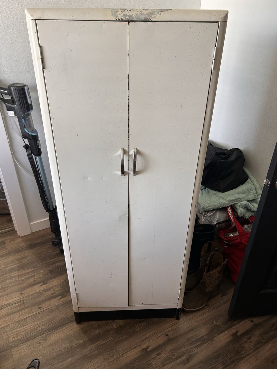 Antique metal cupboard