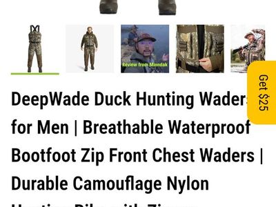 Tidewe 1600gm thinsulate duck hunting waders.