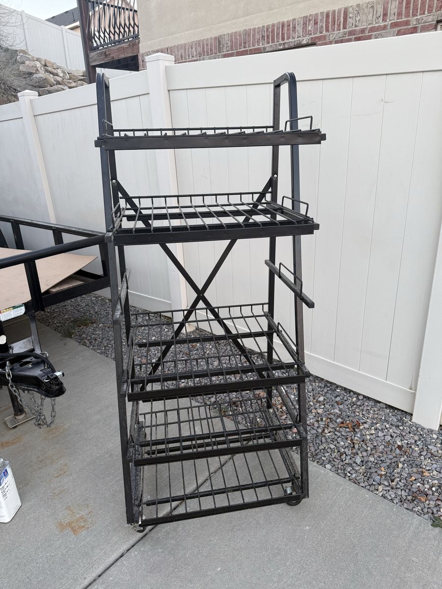5-Shelf Storage Unit on Wheels - 26" W x 66-1/2" H x 25" D