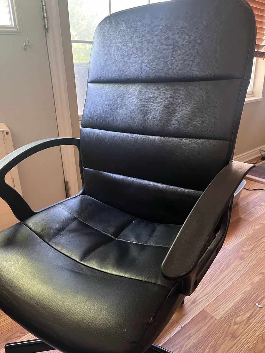 Black Ergonomic Office Chair with Lumbar Support - Used, Good Condition