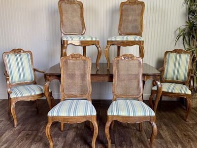 Vintage French Provincial Davis Cabinet Co. Dining Set