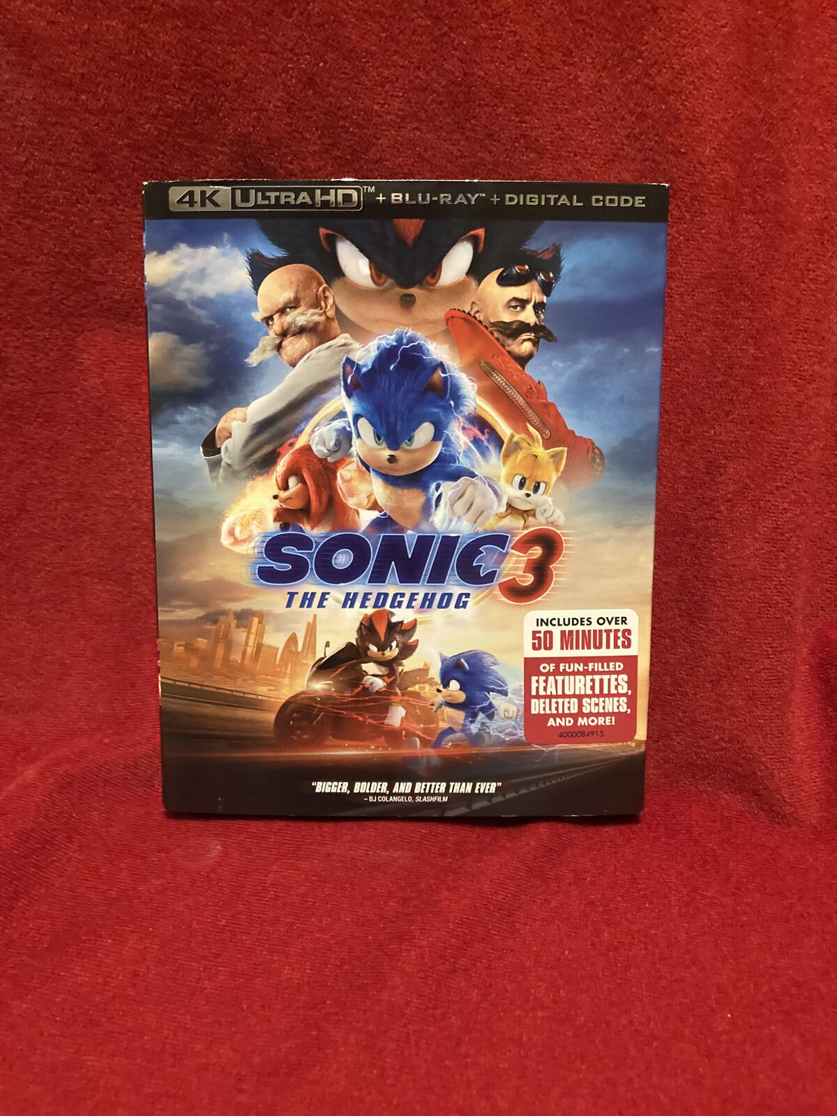 Sonic The Hedgehog 3 4K Ultra HD & Blu Ray