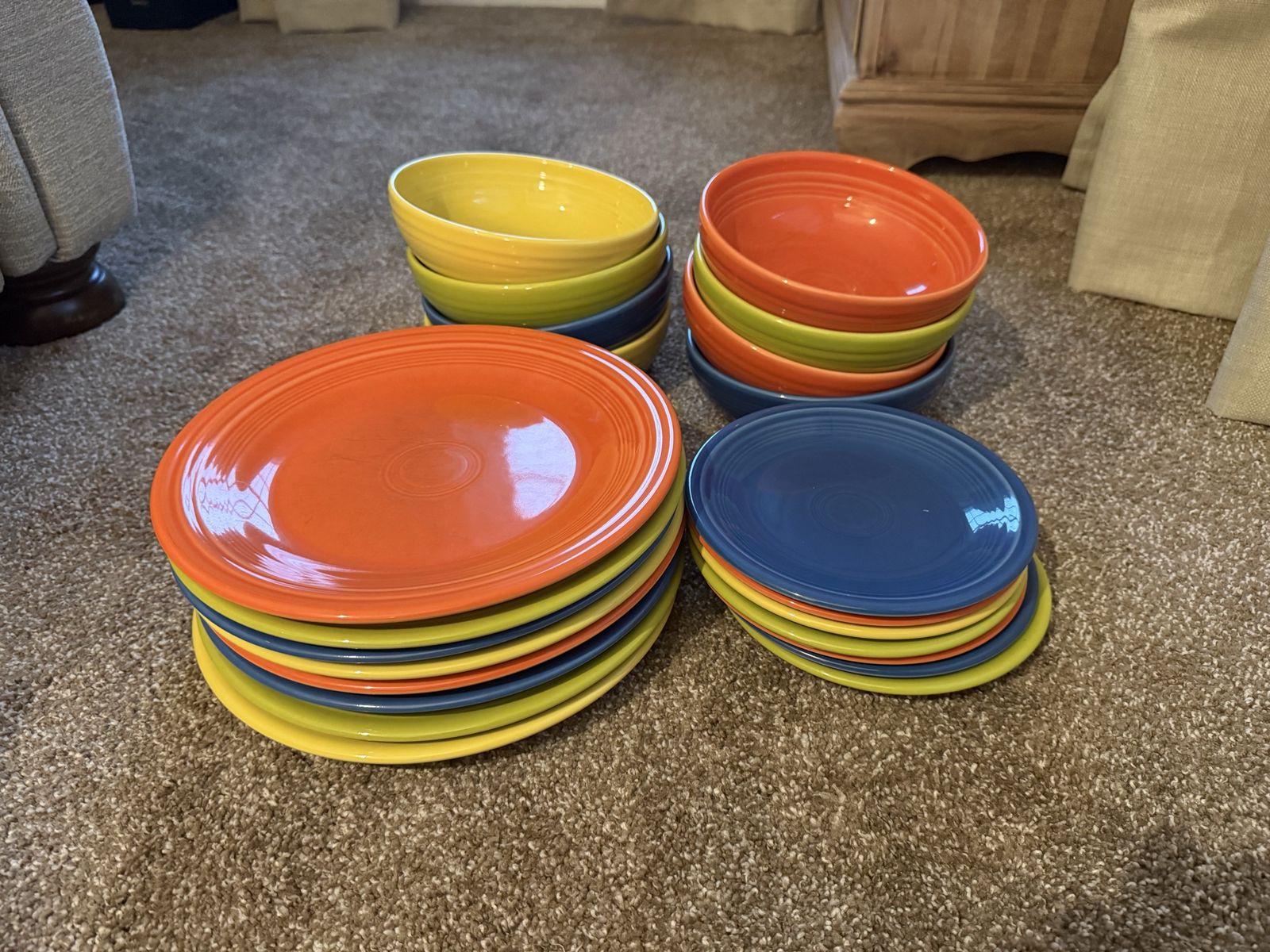 Fiesta HLC USA Dinnerware Set - Assorted Colors (Plates & Bowls)